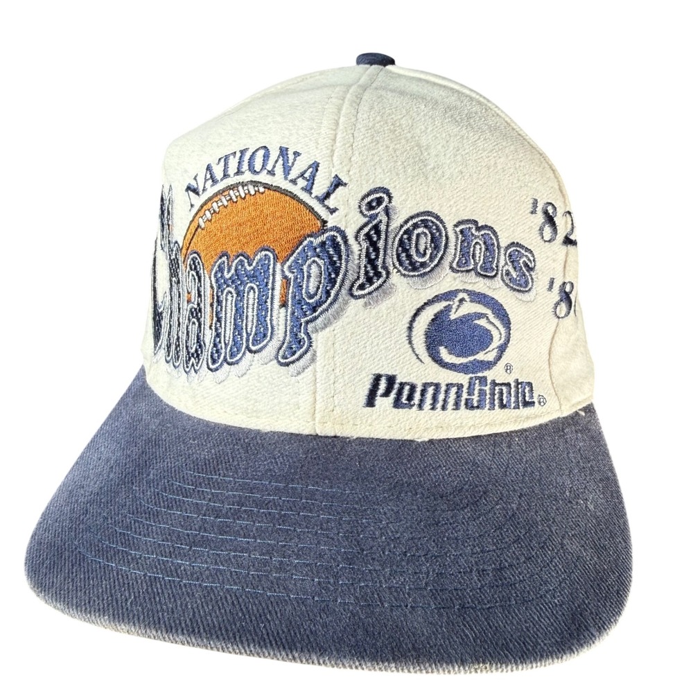Vintage 90s Penn State Hat TOW Top Of World '82 '86 Champions NCAA Football Wave